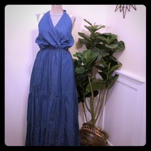Denim Halter Dress